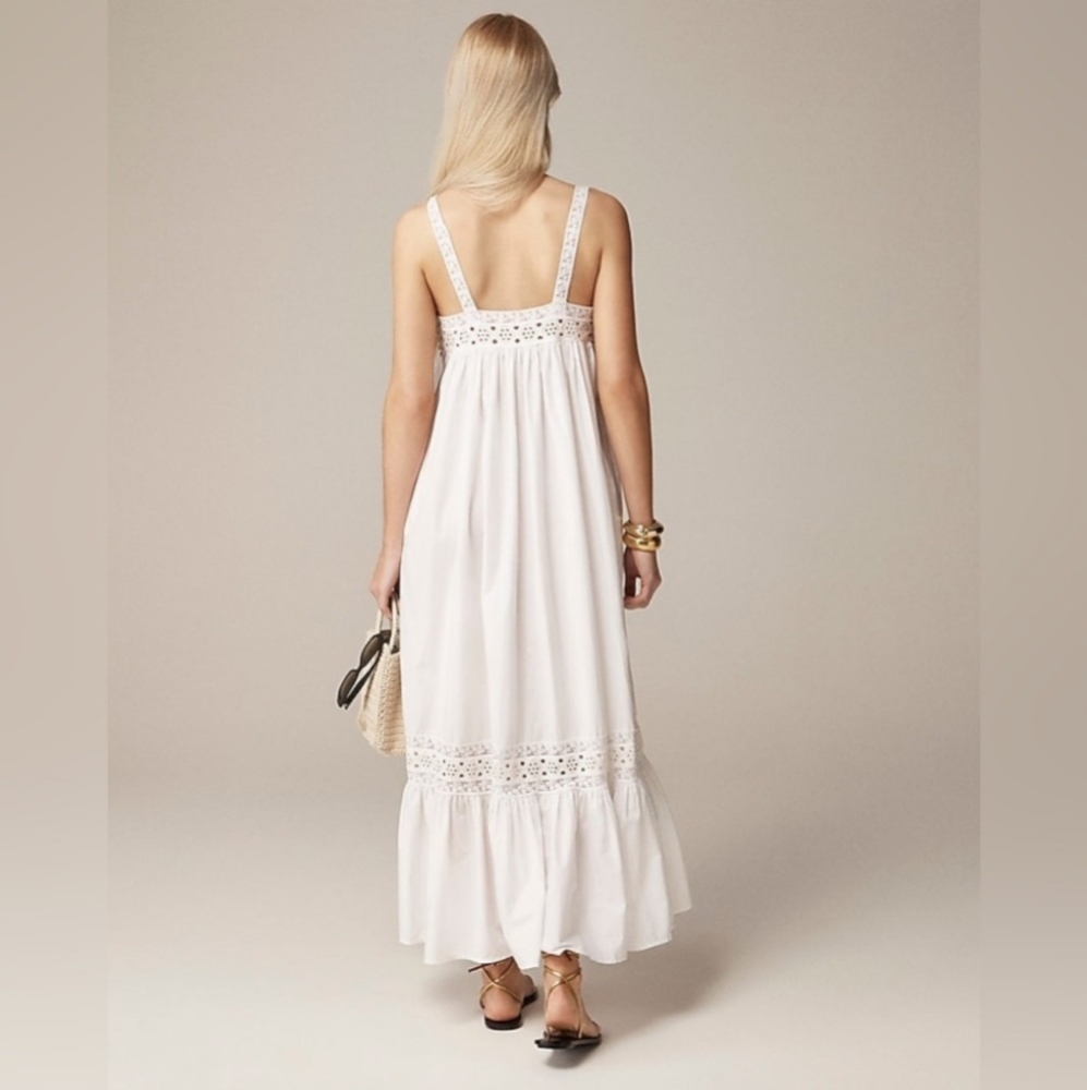 NWOT J.Crew Athena Dress In Cotton Poplin - Picture 3 of 5